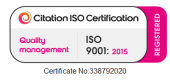 citation ISO certification badge of quality management